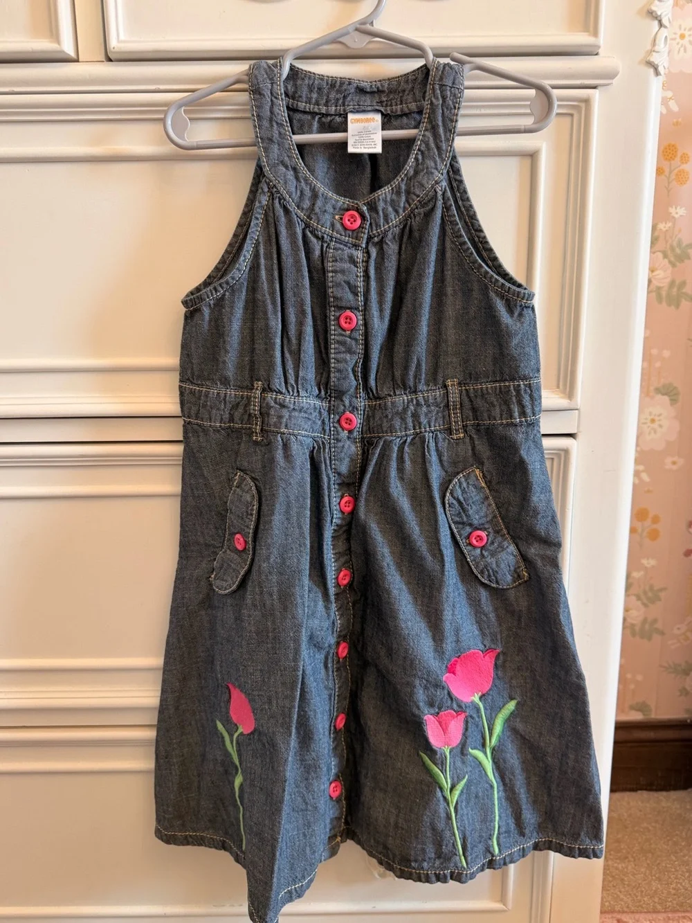 Girls Gymboree Denim Flower Dress